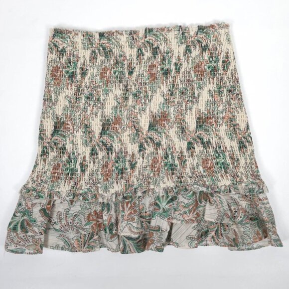 NWT VERONICA BEARD Multi Melodie Smocked Mini Skirt Stone Floral Size 6‎ - Picture 7 of 15